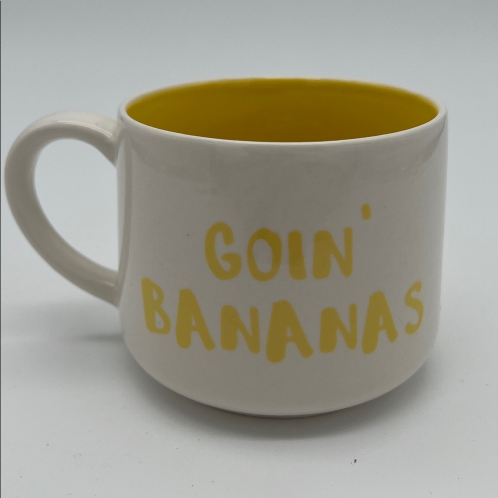 “Goin' Bananas” Coffee Mug Cup with 3D Monkey Figurine Inside Whimsical Cupboard - Picture 3 of 10